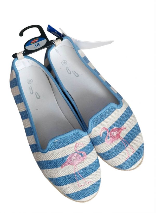 NOWE buty tenisówki espadryle Pepco 38 niebieski biały fleming